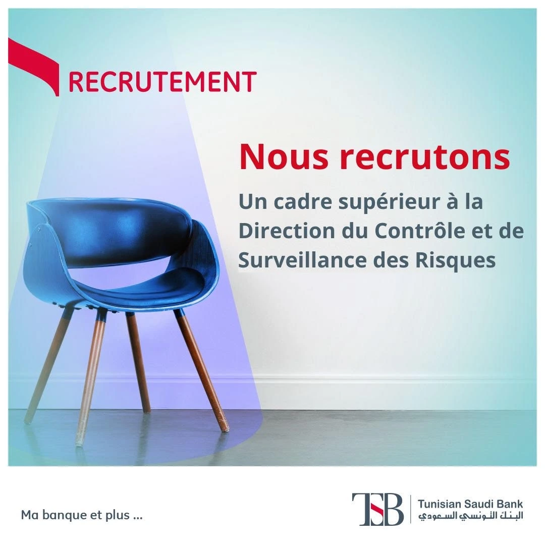 T.S.B Recrute : Cadre Supérieur – Direction du Contrôle et de Surveillance des Risques