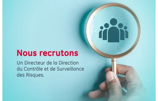 Nous recrutons un Cadre Supérieur – Direction du Contrôle et de Surveillance des Risques